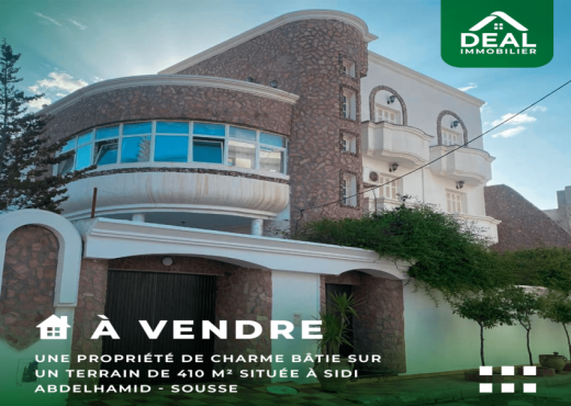 A Vendre propriété de Charme à Sidi Abdelhamid - Bien immobilier à {"id":20,"country_id":219,"name":"SOUSSE","slug":"sousse"} - Agence Deal Immobilier
